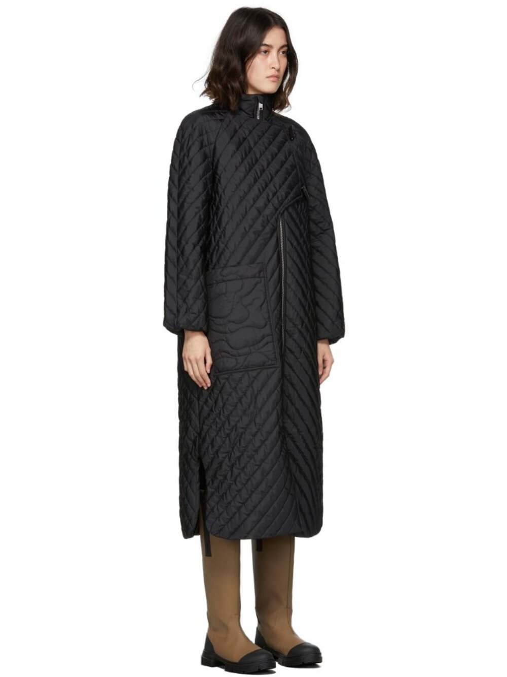 Ganni Quilted jacket in Black, size 40. Fits like a size 12 ish - Picture 4 of 16